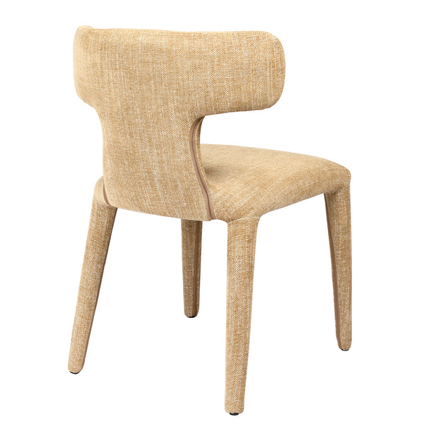 Milo Pair of Upholstered Dining Chairs in Wheat by Libra, image 4