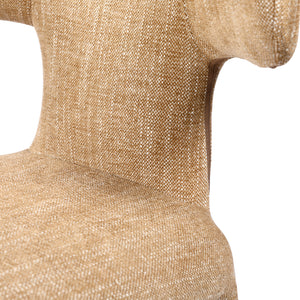 Milo Pair of Upholstered Dining Chairs in Wheat by Libra, image 5