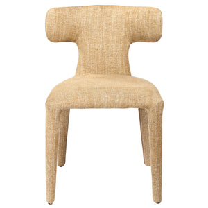 Milo Pair of Upholstered Dining Chairs in Wheat by Libra