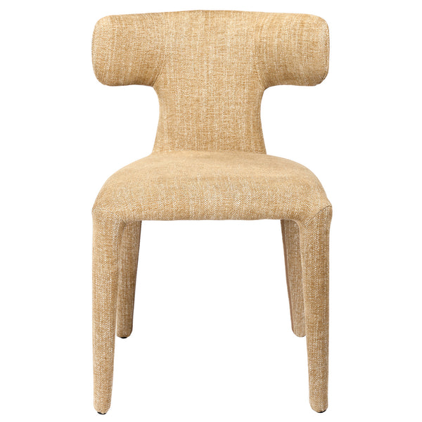 Milo Pair of Upholstered Dining Chairs in Wheat by Libra