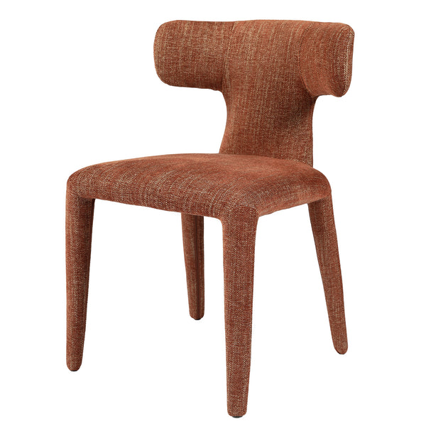 Milo Pair of Upholstered Dining Chairs in Brown by Libra, image 2