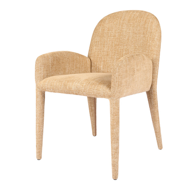 Eska Carver Upholstered Dining Chair in Wheat by Libra, image 2