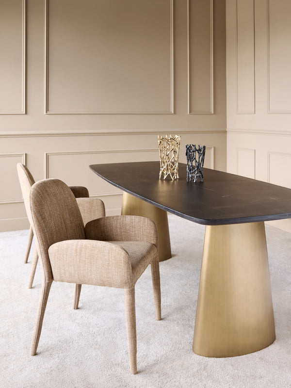 Eska Carver Upholstered Dining Chair in Wheat by Libra, image 6