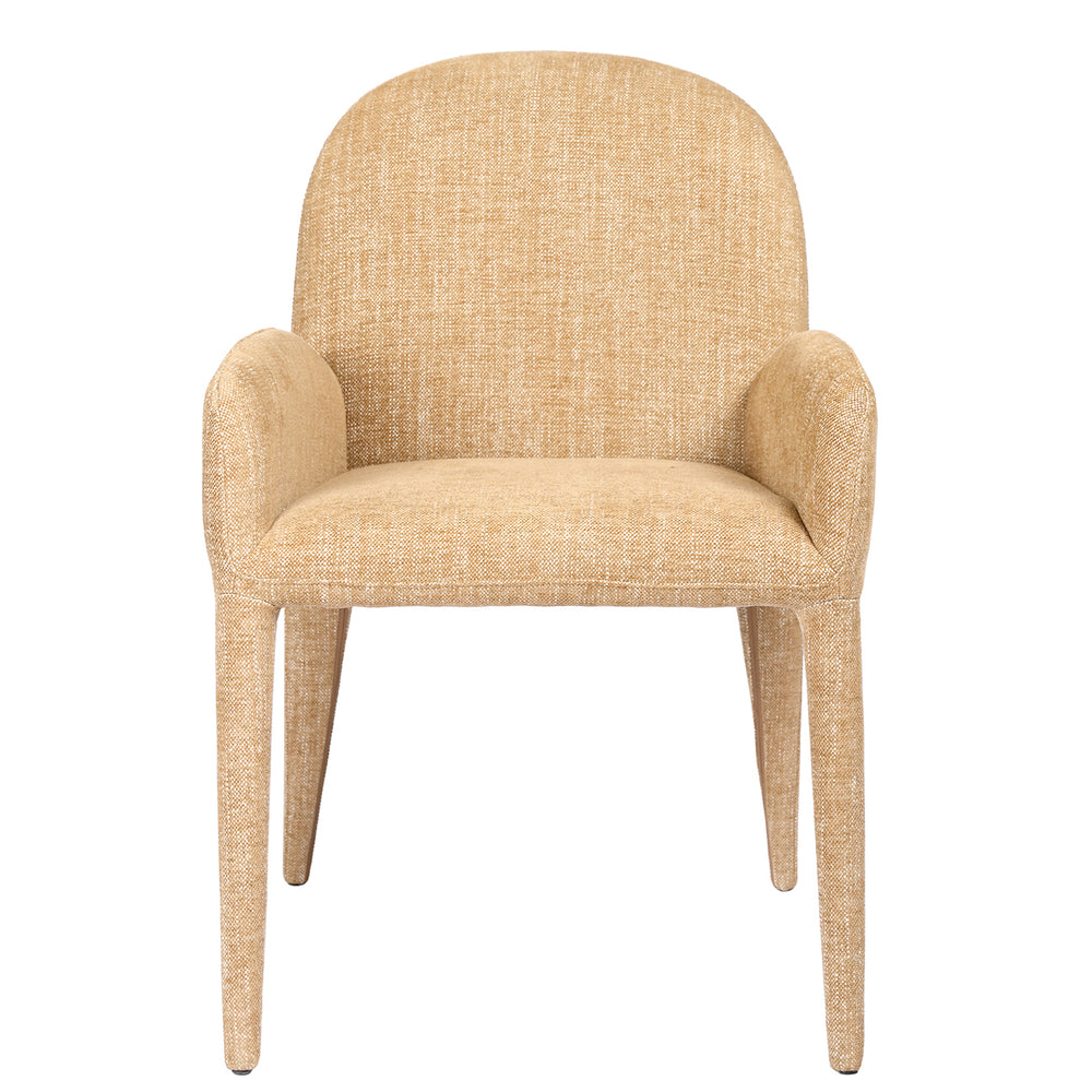 Eska Carver Upholstered Dining Chair in Wheat by Libra