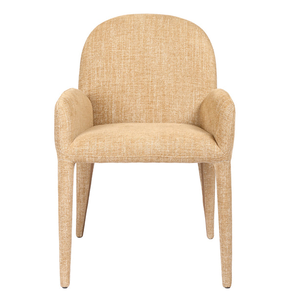 Eska Carver Upholstered Dining Chair in Wheat by Libra