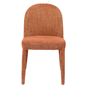 Eska Pair of Upholstered Dining Chairs in Brown by Libra