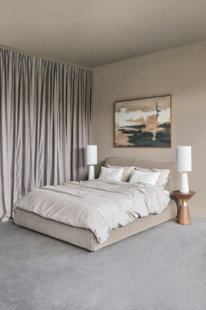 Darley Upholstered 5ft King Size Bed Frame in Soft Beige by Libra, image 7