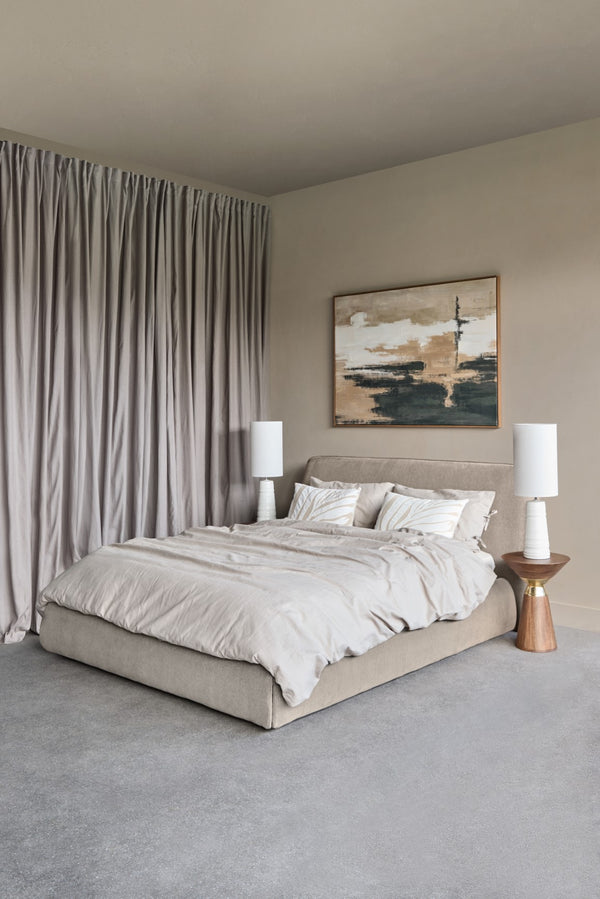 Darley Upholstered 5ft King Size Bed Frame in Soft Beige by Libra, image 7