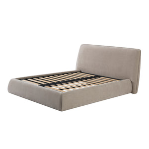 Darley Upholstered 5ft King Size Bed Frame in Soft Beige by Libra