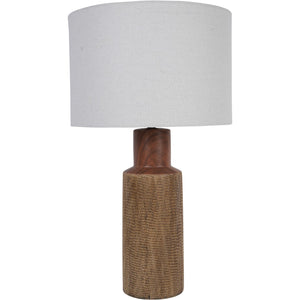 Hastings Textured Ceramic Table Lamp with Shade by Libra