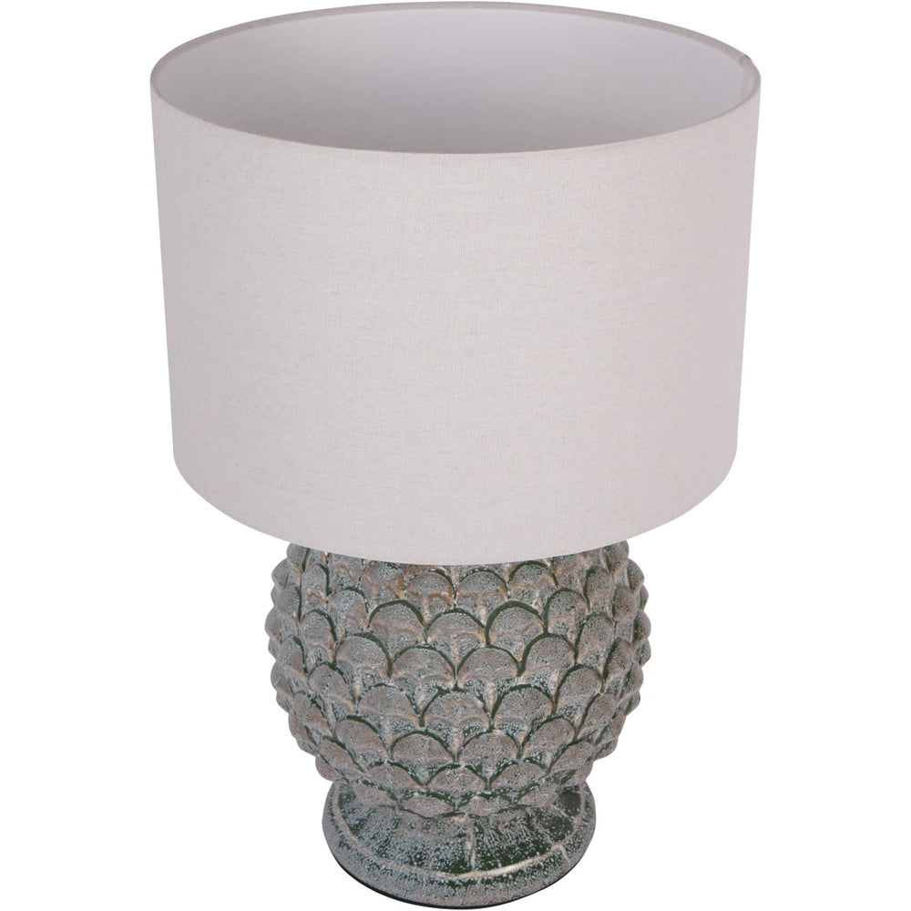 Verona Glazed Ceramic Table Lamp with Shade by Libra
