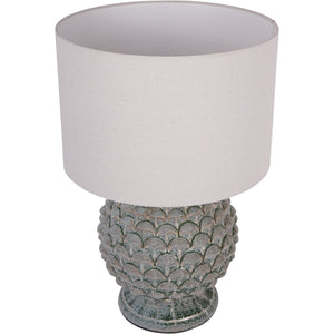 Verona Glazed Ceramic Table Lamp with Shade by Libra, image 2