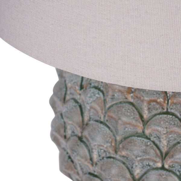 Verona Glazed Ceramic Table Lamp with Shade by Libra, image 4