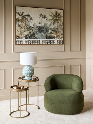 Verona Glazed Ceramic Table Lamp with Shade by Libra, image 7