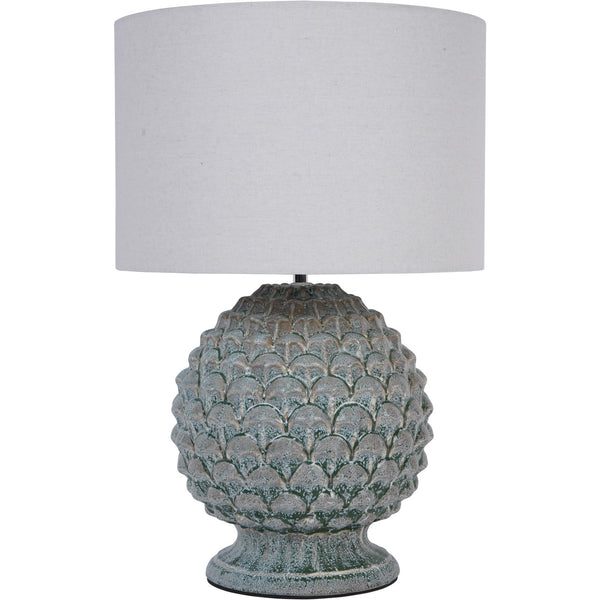 Verona Glazed Ceramic Table Lamp with Shade by Libra, image 8