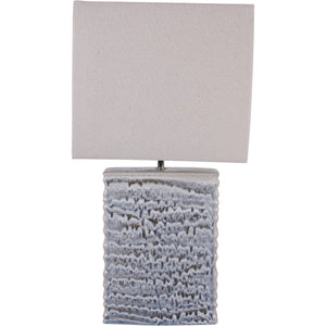 Sereno Rectangle Table Lamp in Blue Reactive Glaze by Libra, image 3