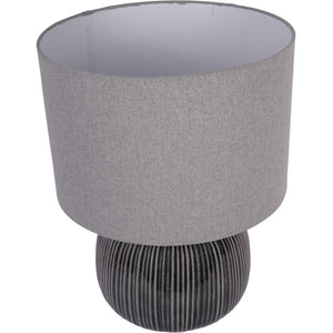 Bruno Charcoal Ceramic Table Lamp with Shade by Libra, image 2