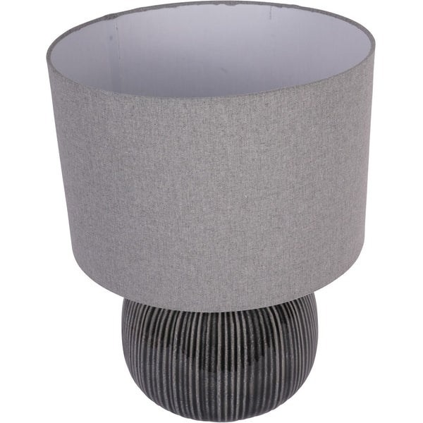 Bruno Charcoal Ceramic Table Lamp with Shade by Libra, image 2
