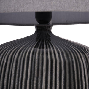 Bruno Charcoal Ceramic Table Lamp with Shade by Libra, image 3