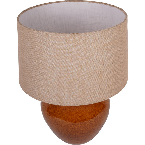 Aubrey Terracotta Ceramic Table Lamp with Hessian Shade Large by Libra, image 2