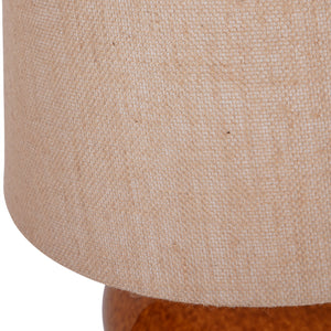 Aubrey Terracotta Ceramic Table Lamp with Hessian Shade Large by Libra, image 3