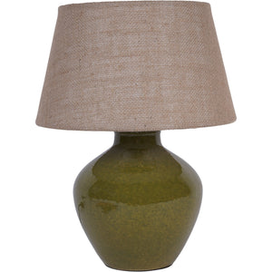 Aubrey Green Ceramic Table Lamp Small by Libra