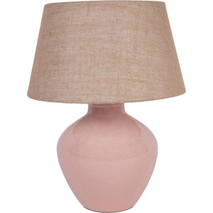 Aubrey Dusky Pink Ceramic Table Lamp Small by Libra