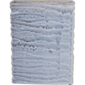 Sereno Rectangle Vase in Blue Reactive Glaze by Libra, image 9