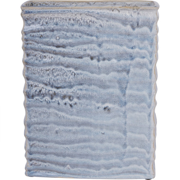 Sereno Rectangle Vase in Blue Reactive Glaze by Libra, image 3
