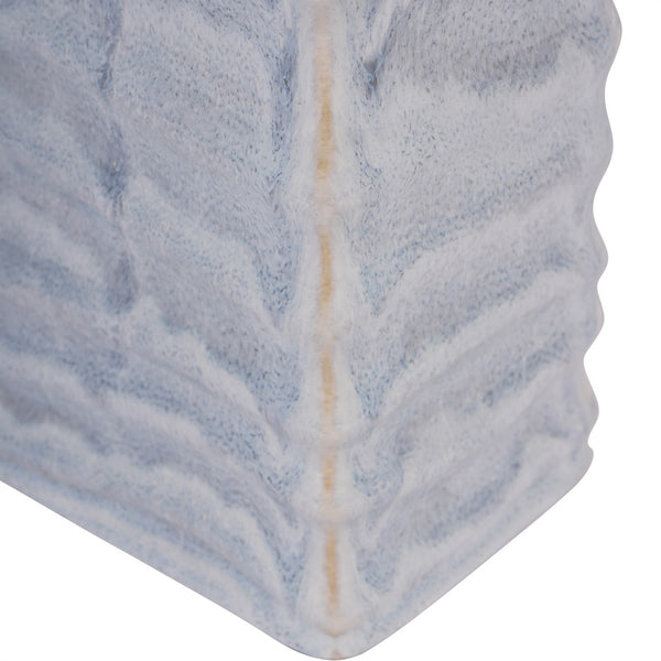 Sereno Rectangle Vase in Blue Reactive Glaze by Libra, image 5