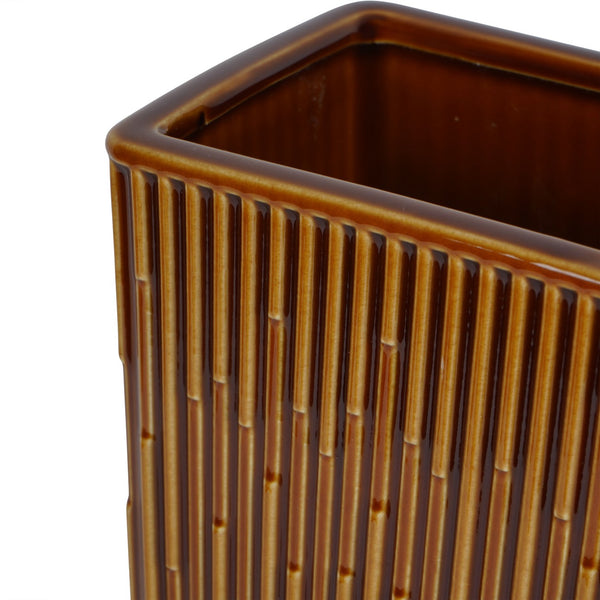 Elk Square Glazed Vase in Terracotta by Libra, image 4