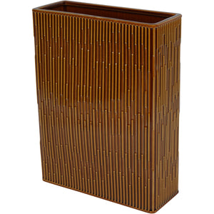 Elk Square Glazed Vase in Terracotta by Libra