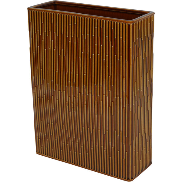 Elk Square Glazed Vase in Terracotta by Libra
