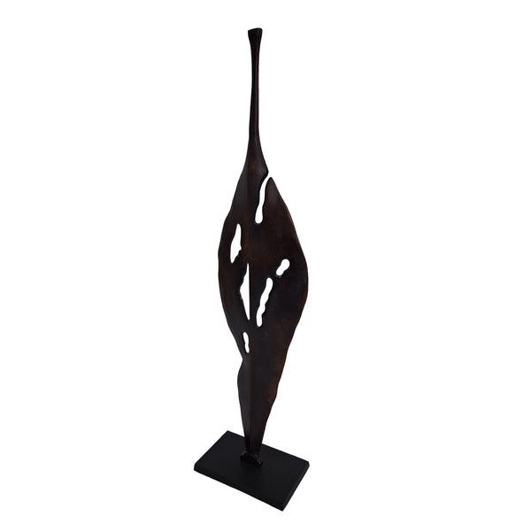Moulton Twist Aluminium Abstract Leaf Sculpture by Libra, image 3
