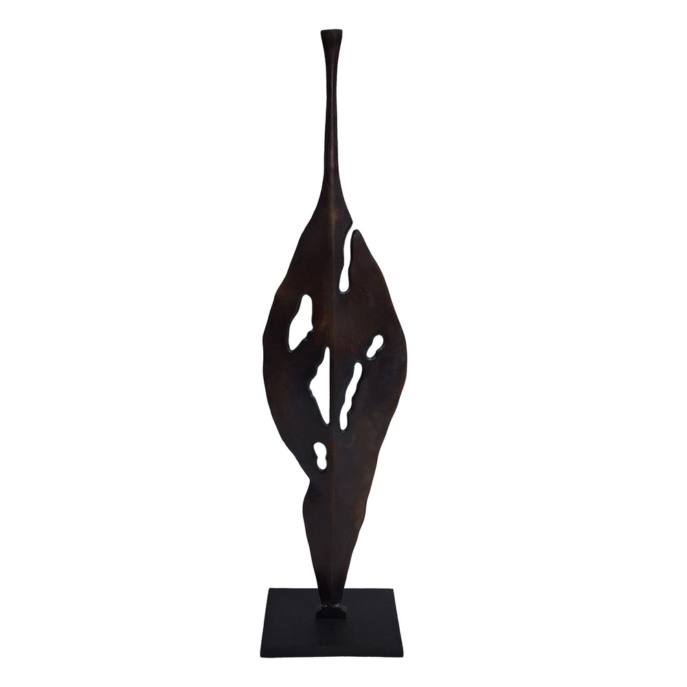 Moulton Twist Aluminium Abstract Leaf Sculpture by Libra