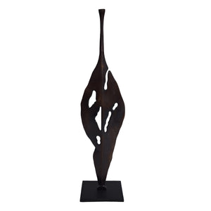 Moulton Twist Aluminium Abstract Leaf Sculpture by Libra