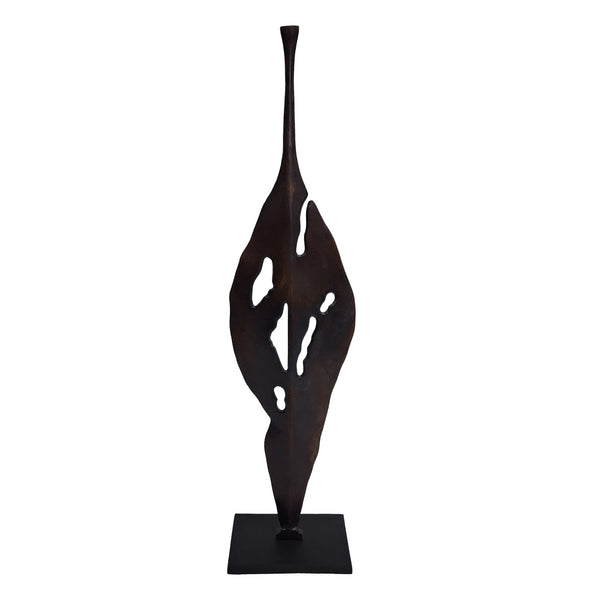 Moulton Twist Aluminium Abstract Leaf Sculpture by Libra