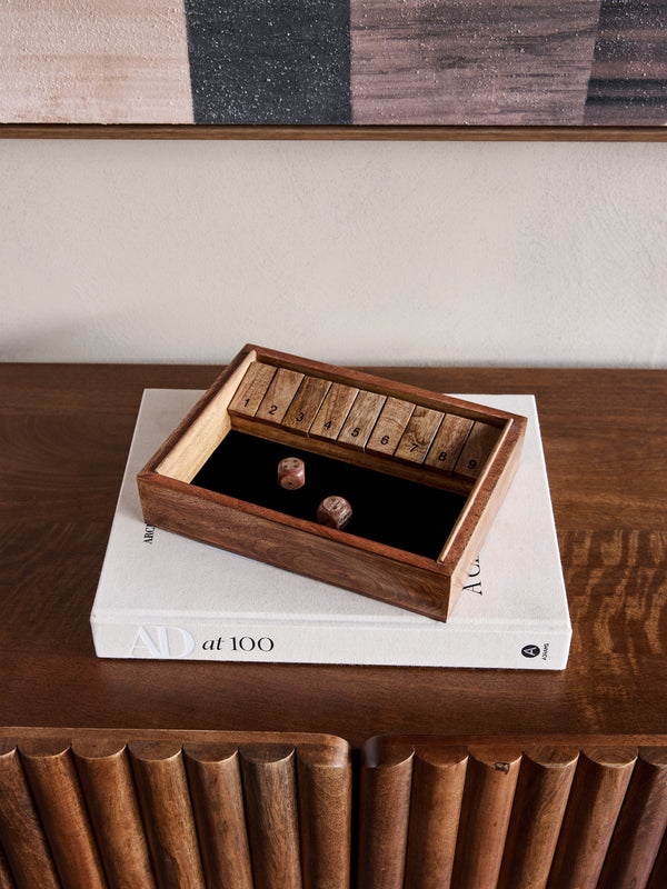 Pryce Mango Wood Shut the Box Game by Libra, image 6