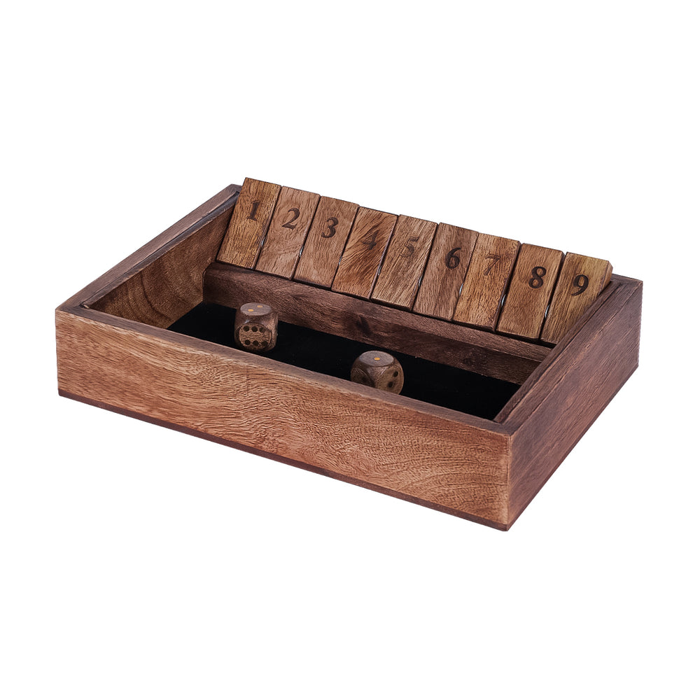 Pryce Mango Wood Shut the Box Game by Libra