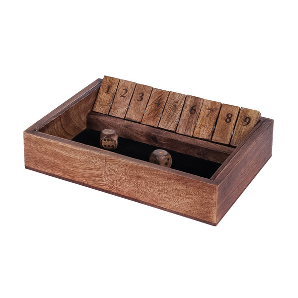 Pryce Mango Wood Shut the Box Game by Libra