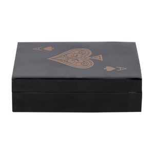 Chollerford Black and Gold Inlay Card Box by Libra, image 3