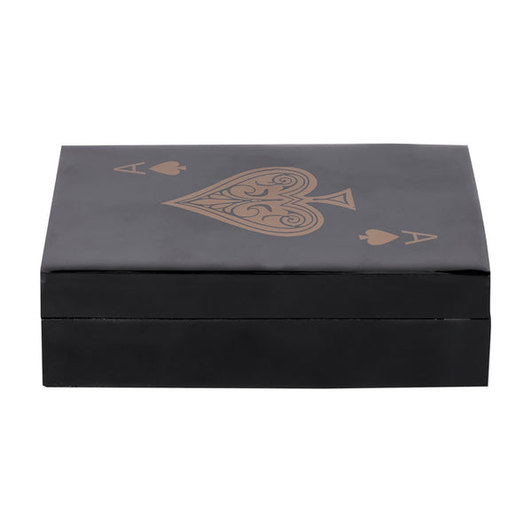 Chollerford Black and Gold Inlay Card Box by Libra, image 3