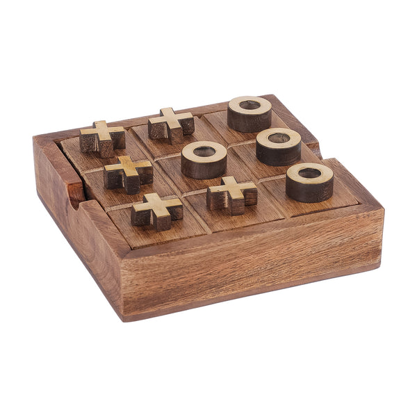 Pryce Mango Wood Noughts and Crosses and Solitaire Game by Libra, image 2