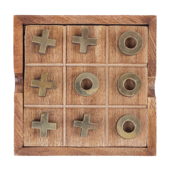 Pryce Mango Wood Noughts and Crosses and Solitaire Game by Libra, image 3