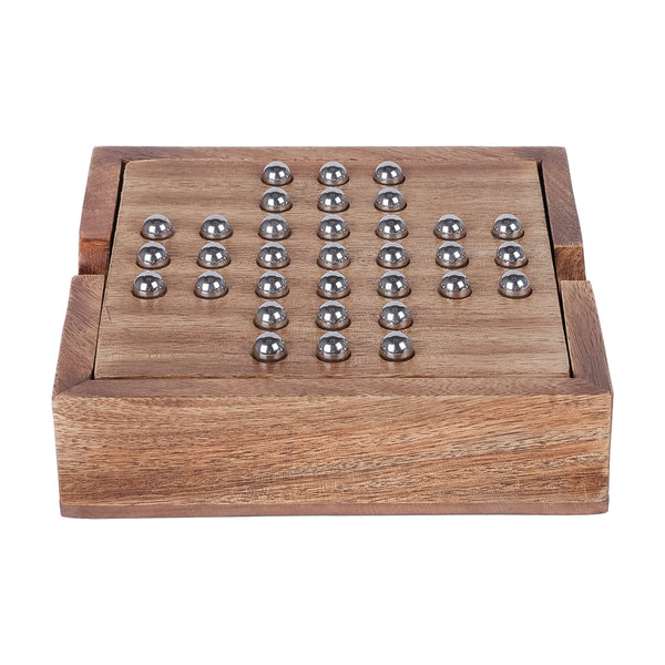 Pryce Mango Wood Noughts and Crosses and Solitaire Game by Libra, image 4