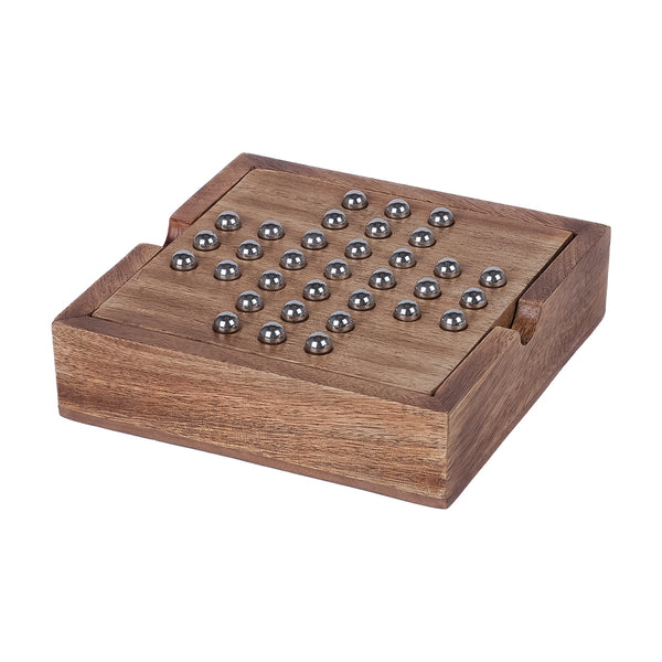 Pryce Mango Wood Noughts and Crosses and Solitaire Game by Libra, image 5