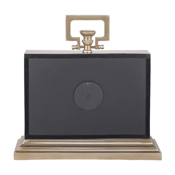 Latham Brass Rectangular Mantel Clock Large by Libra, image 3