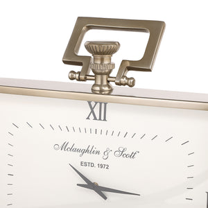 Latham Brass Rectangular Mantel Clock Large by Libra, image 4