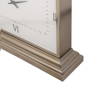 Latham Brass Rectangular Mantel Clock Large by Libra, image 5