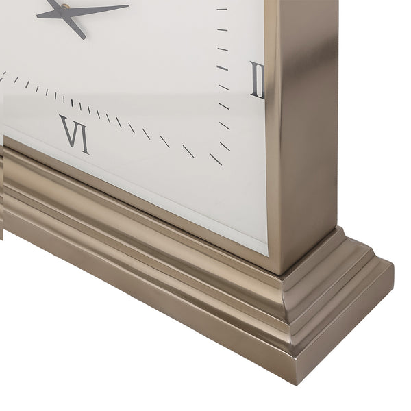 Latham Brass Rectangular Mantel Clock Large by Libra, image 5